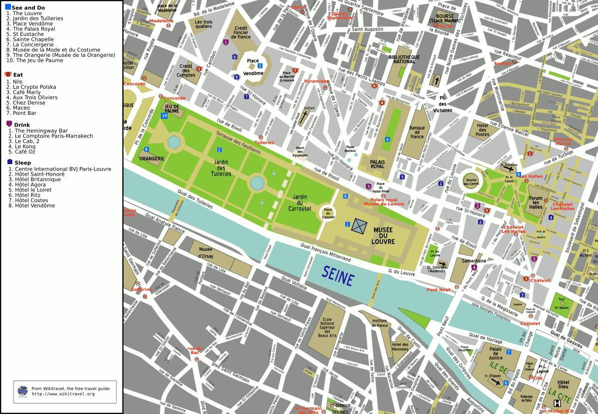 Térkép 1., Párizs szívében