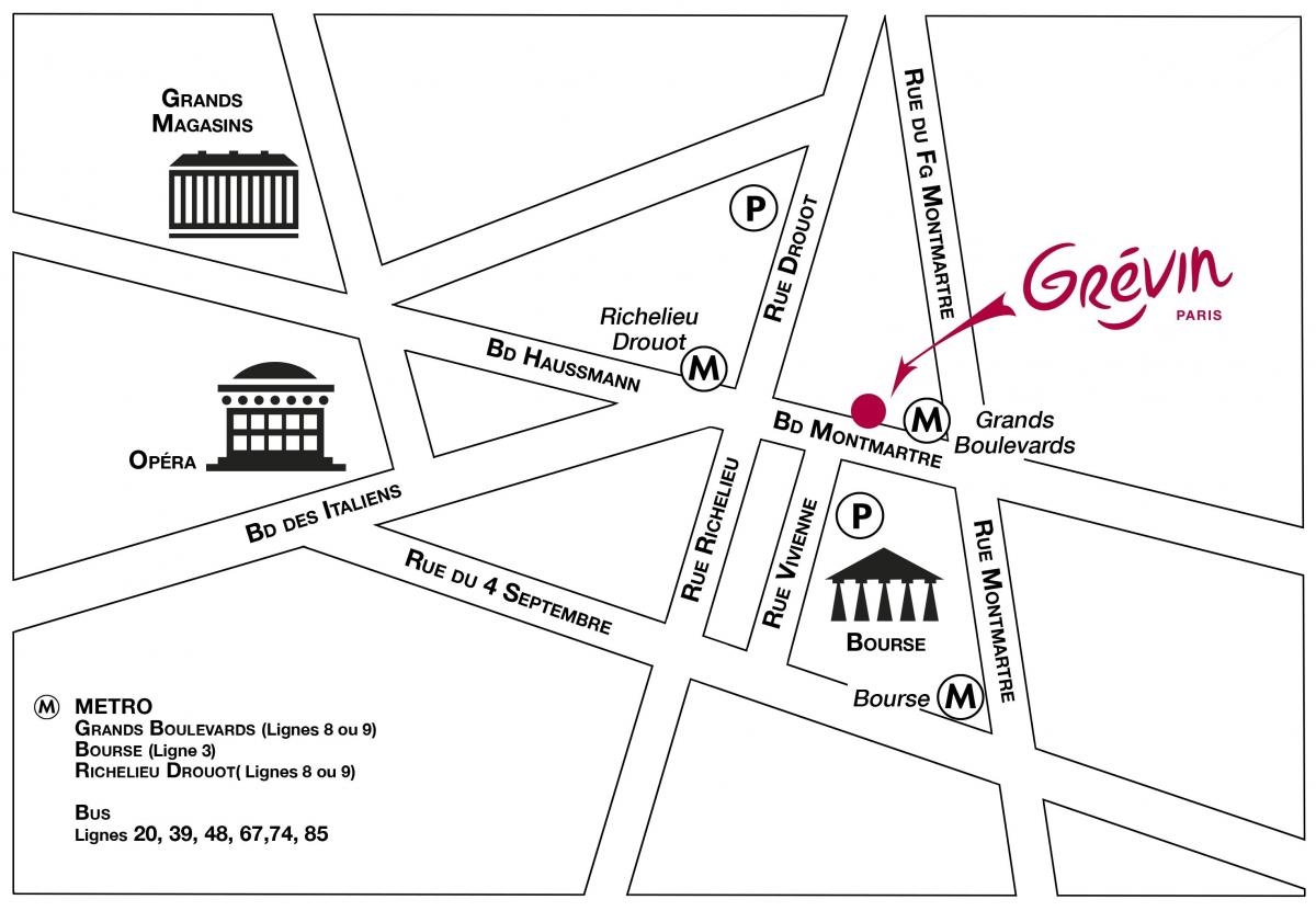 Térkép A Musée Grévin