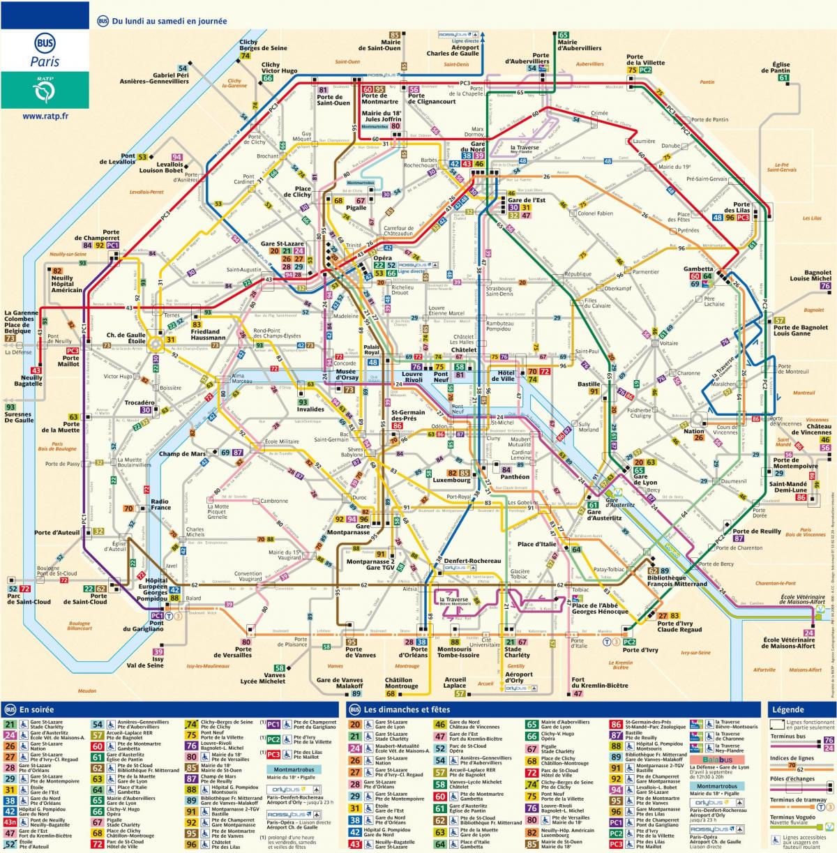 Térkép RATP busz
