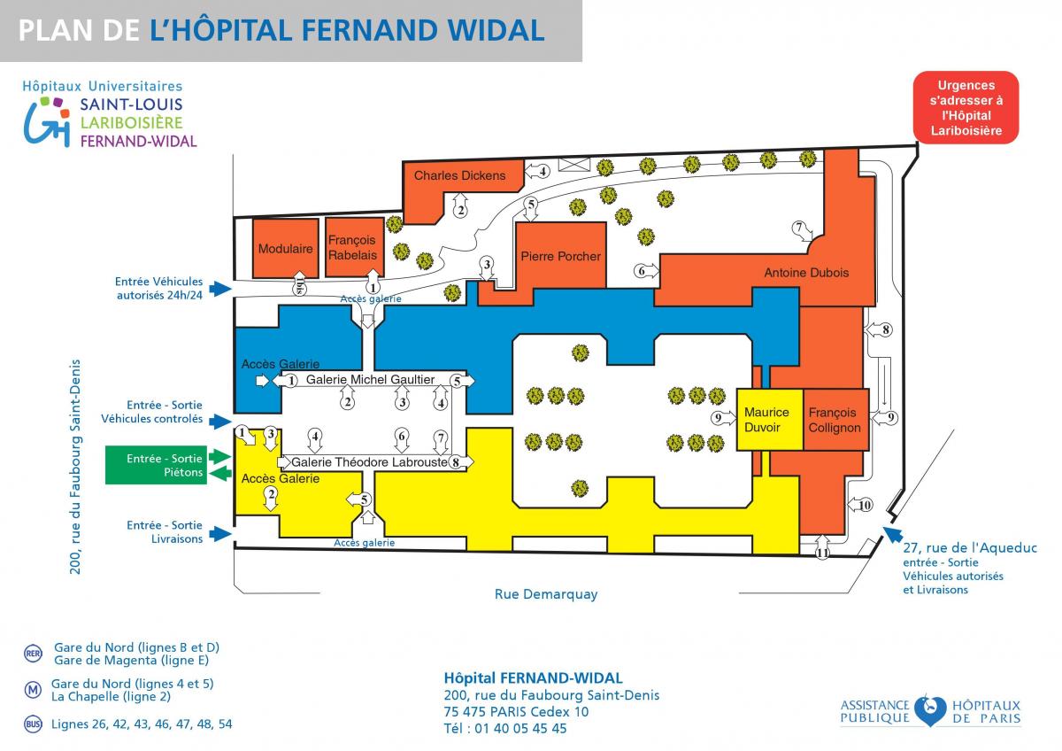 Térkép Fernand-Widal kórház