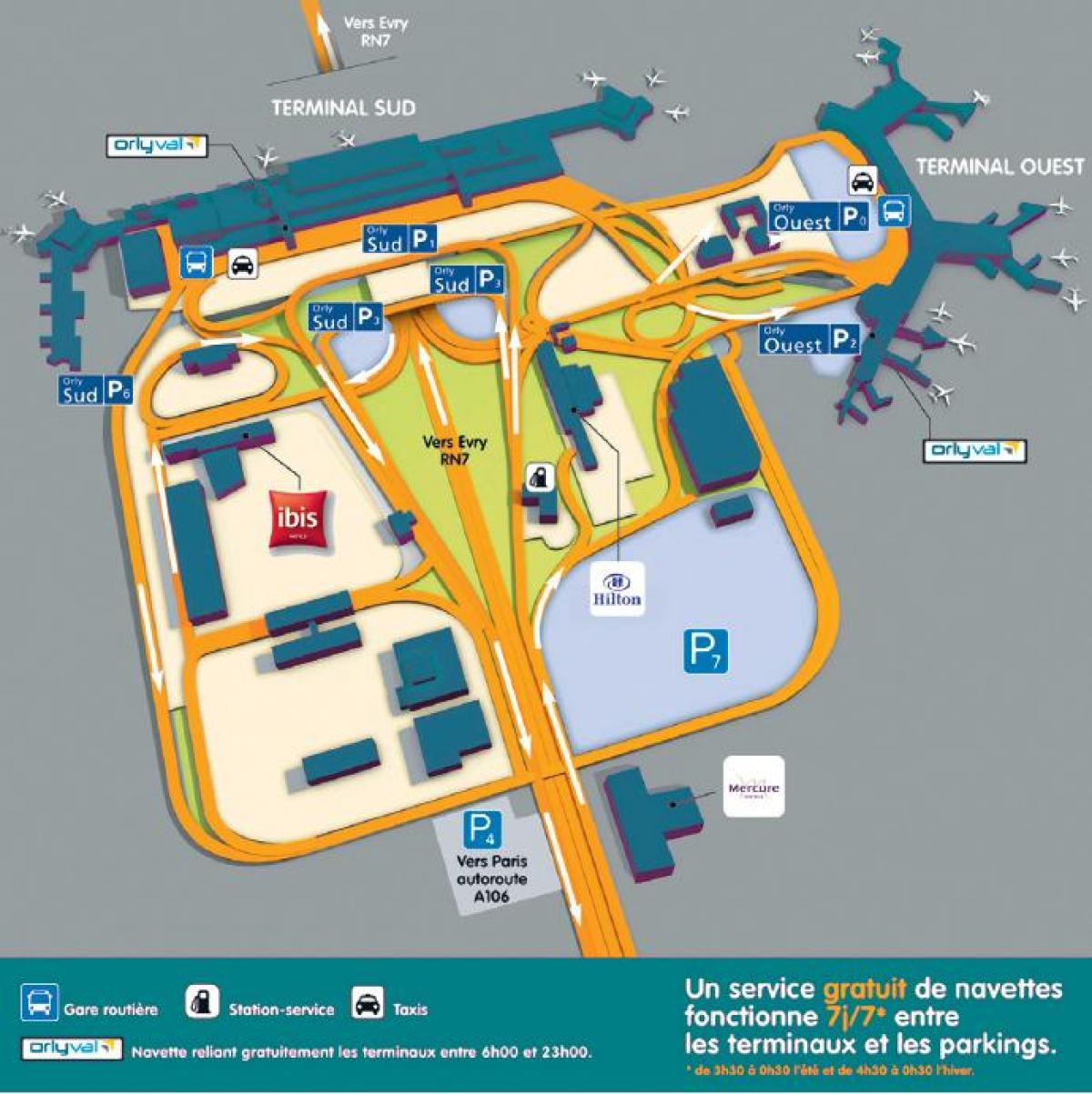 Térkép Orly repülőtér