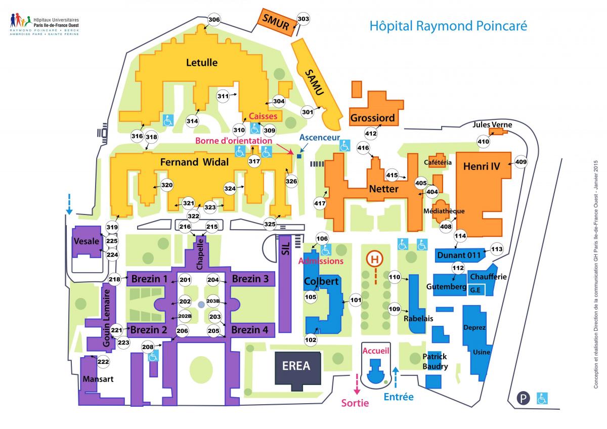 Térkép Raymond Poincaré kórház