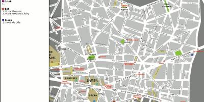 Térkép a 9. kerületben található Párizsban
