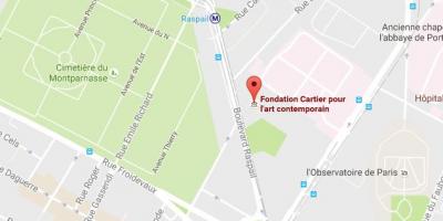 Térkép a Fondation Cartier