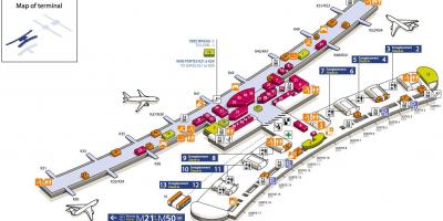 Térkép CDG airport terminál 2E