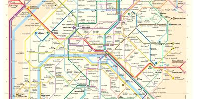 Térkép a Párizsi metró