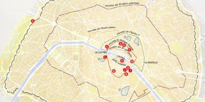 Térkép Város falai Párizs