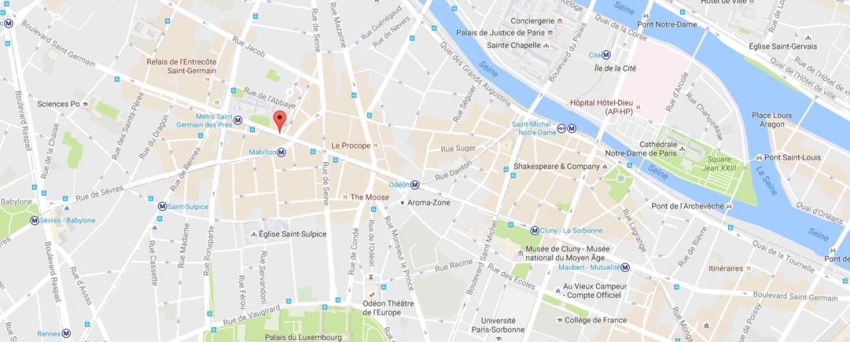 Térkép a Boulevard Saint-Germain