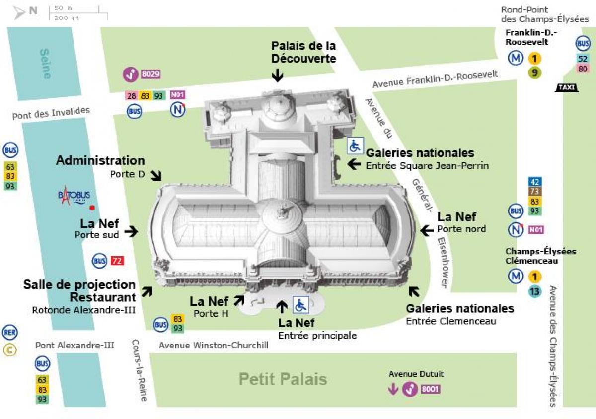 Térkép A Grand Palais
