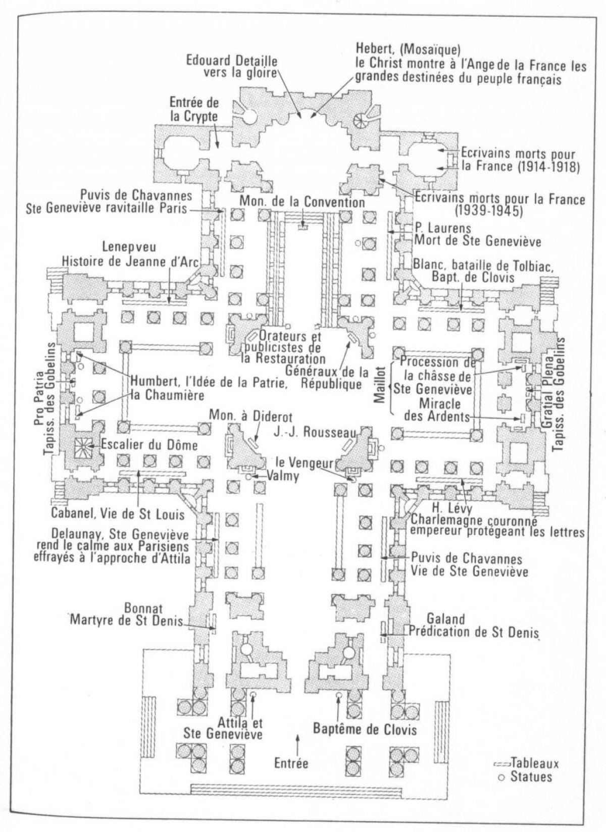 Térkép A Párizsi Panthéon