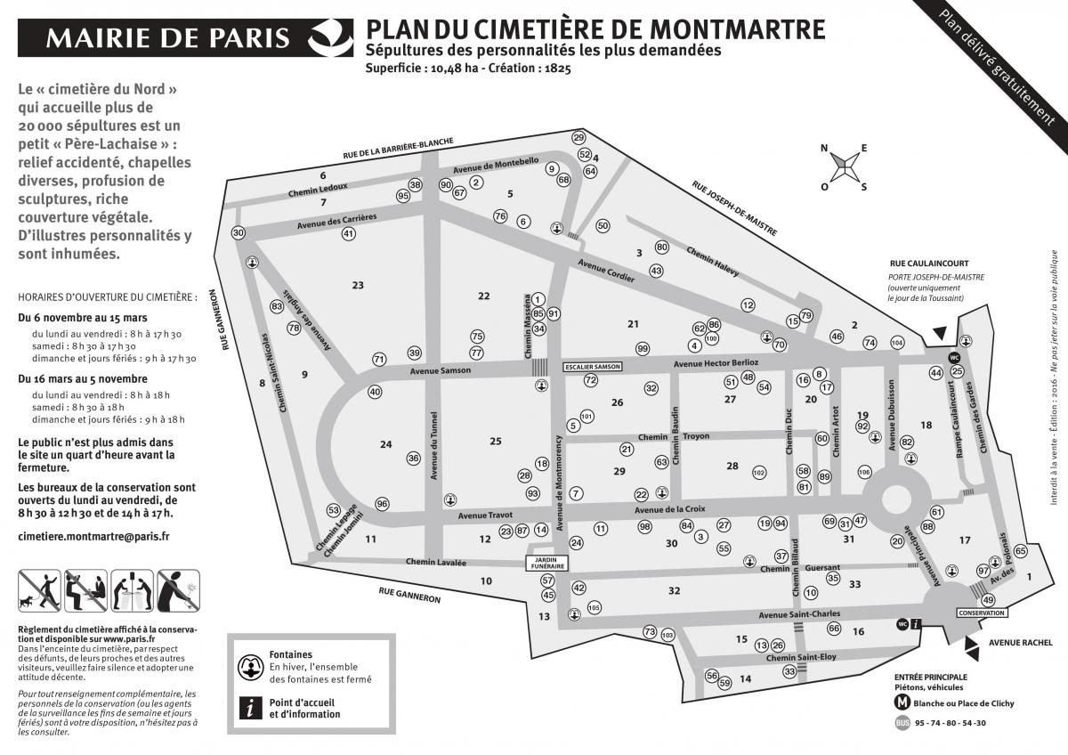 Térkép Montmartre Cemetery