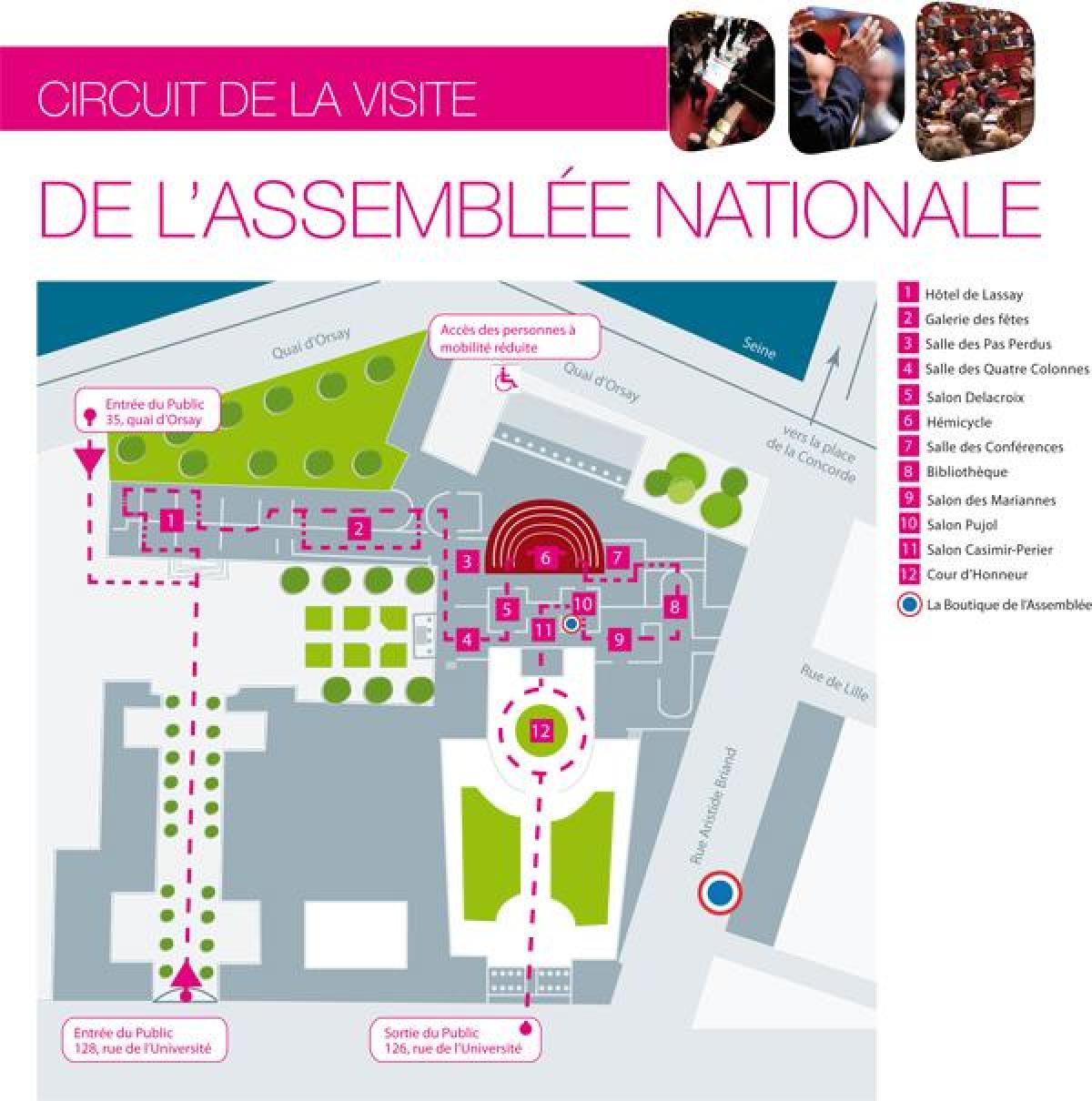 Térkép A Palais Bourbon