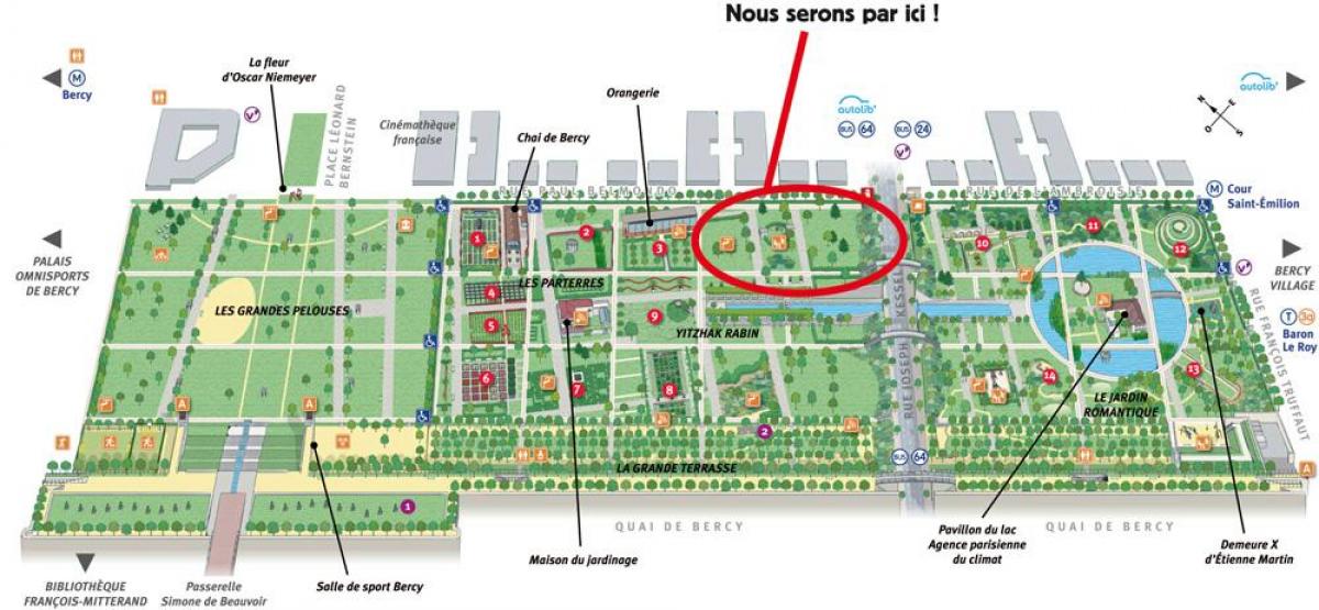 Térkép A Parc de Bercy