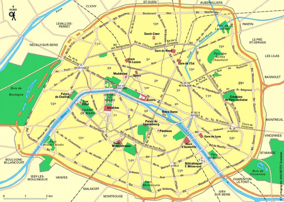 Térkép A párizsi állomások