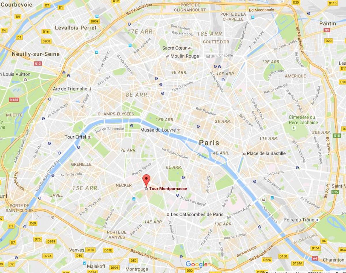 Térkép A Tour Montparnasse -