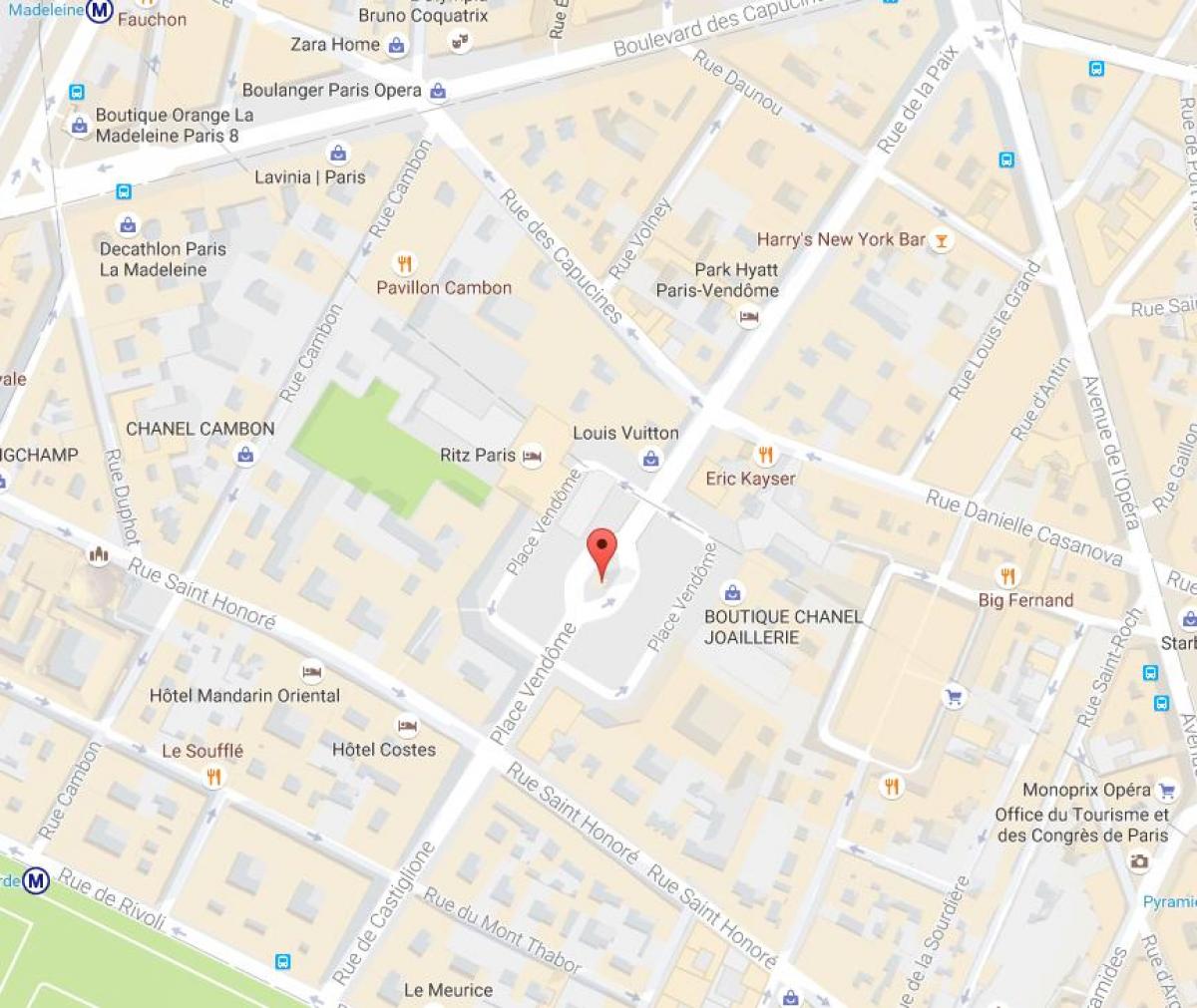 Térkép A Place Vendôme