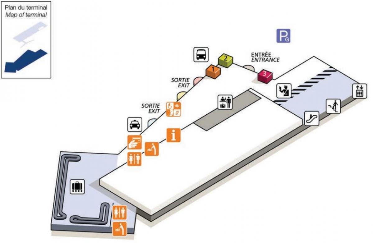 Térkép CDG airport terminal 2G