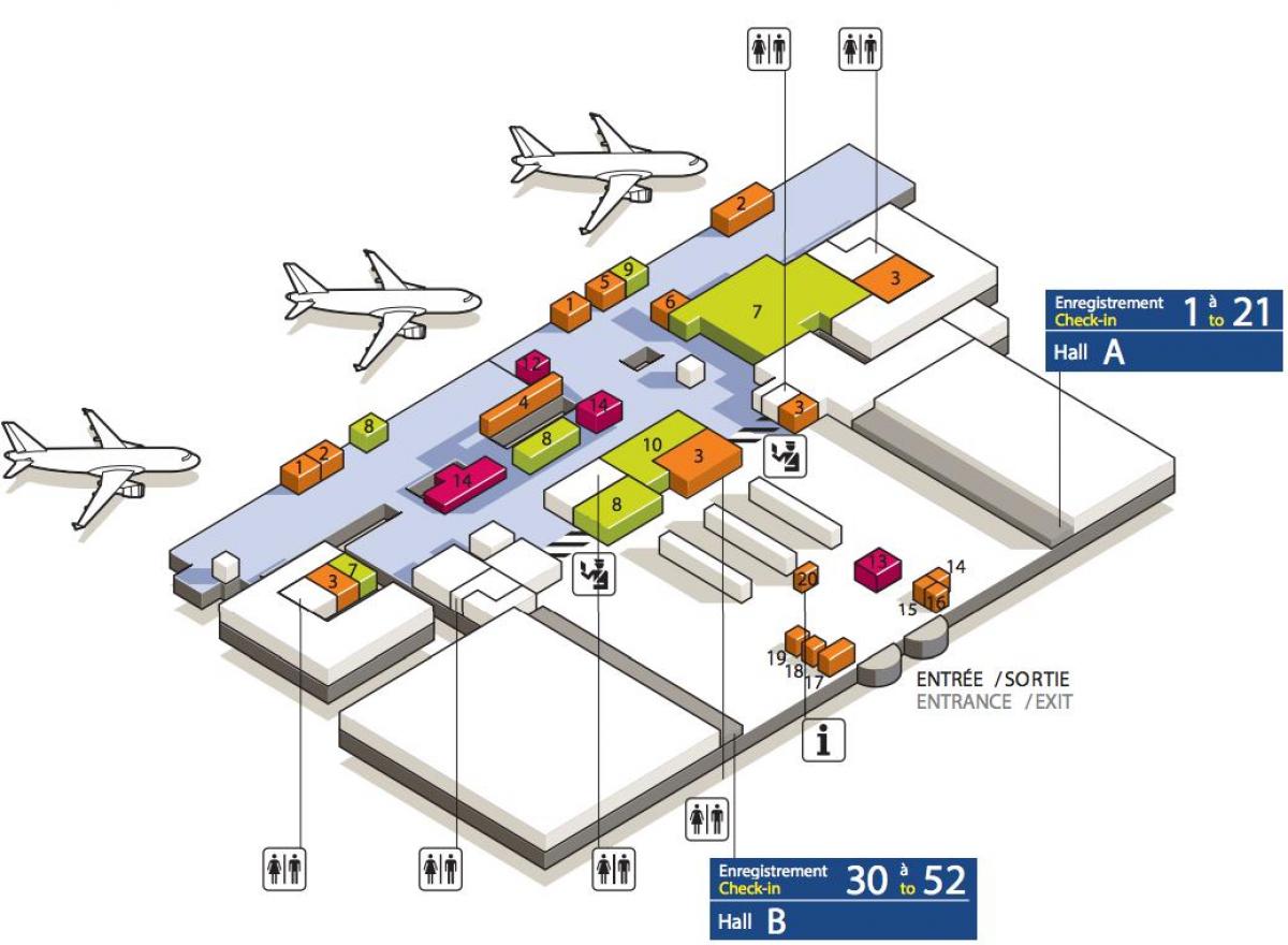 Térkép CDG airport terminal 3