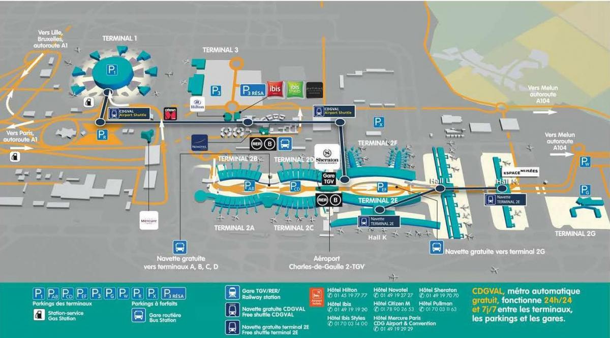 Térkép CDG airport