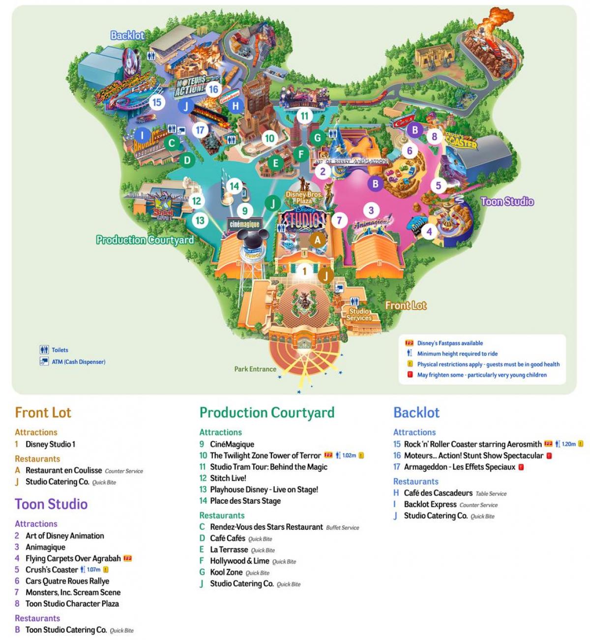 Térkép Disney Studios