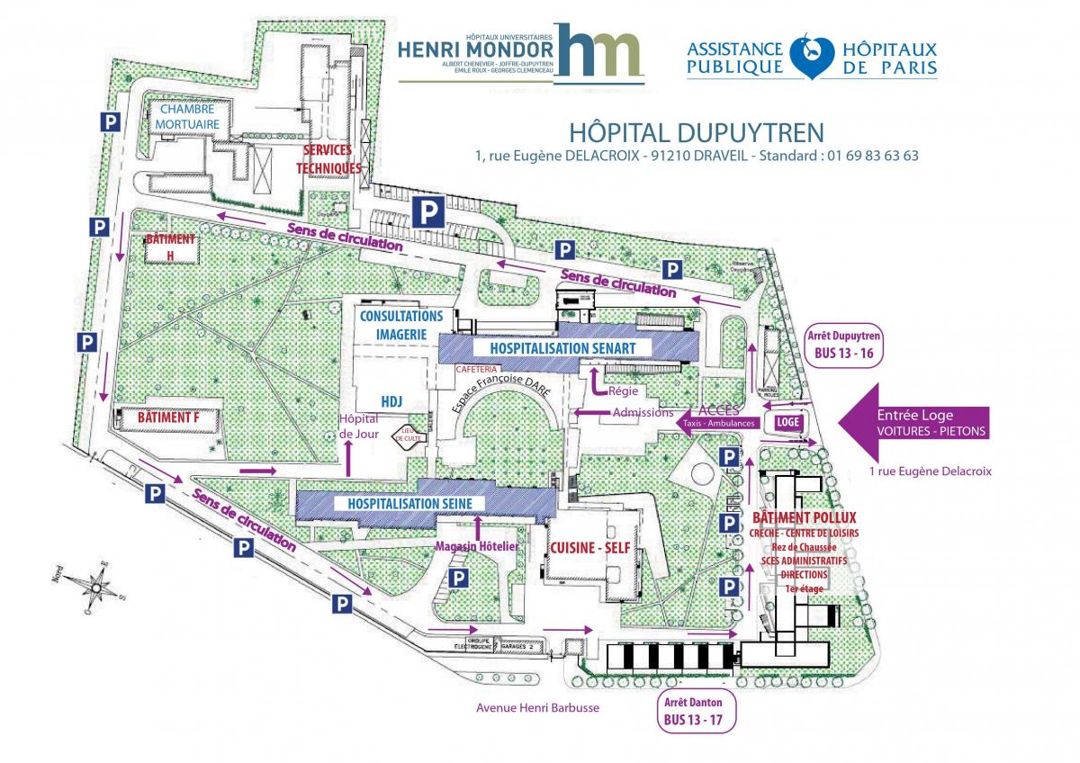 Térkép Joffre-Dupuytren kórház