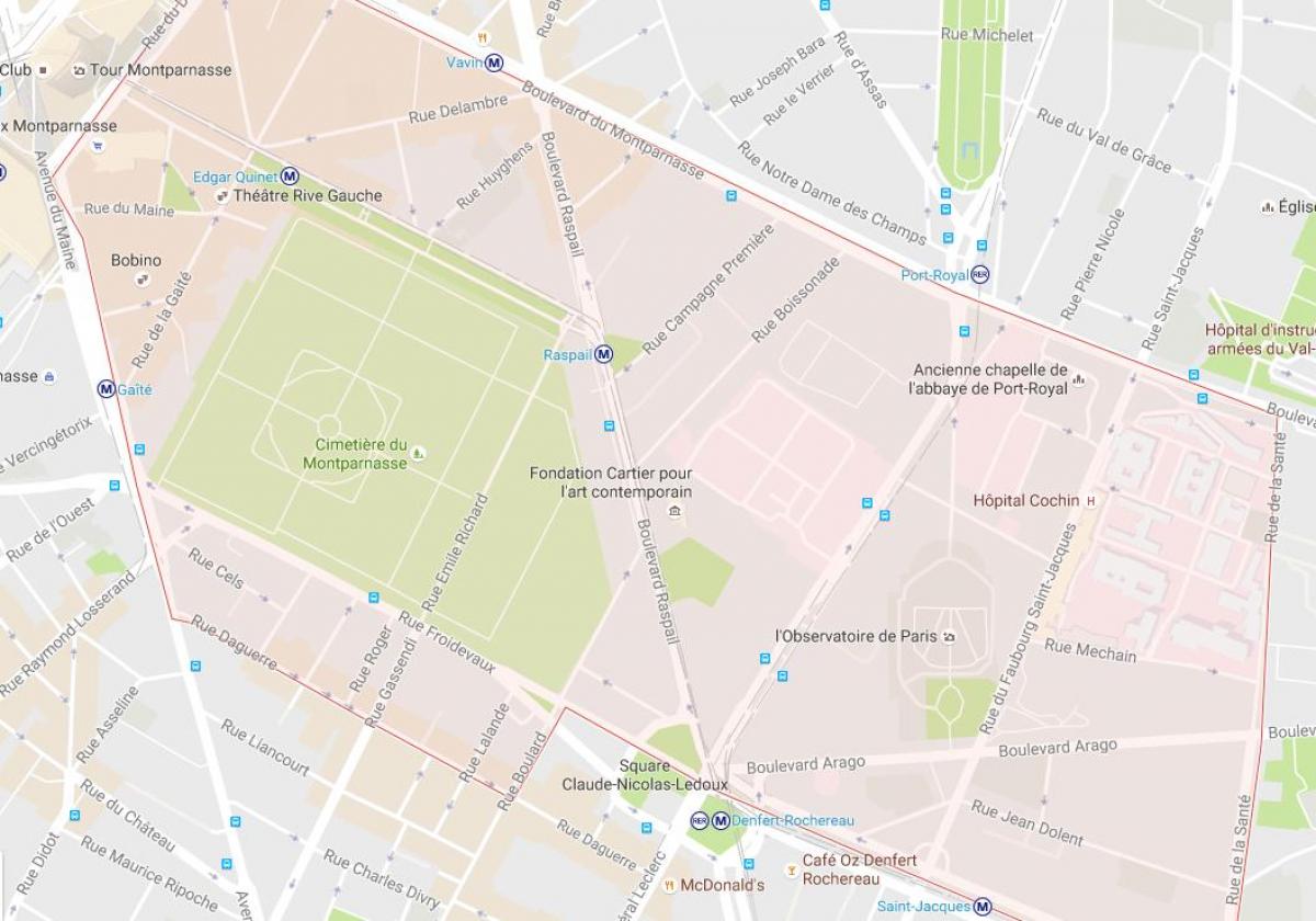 Térkép Montparnasse Kerületben