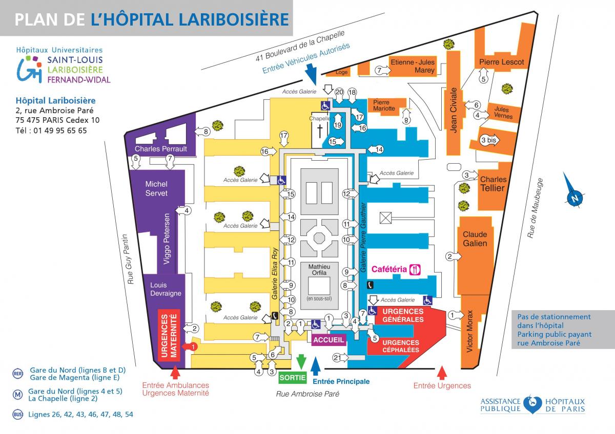 Térkép Lariboisiere kórház