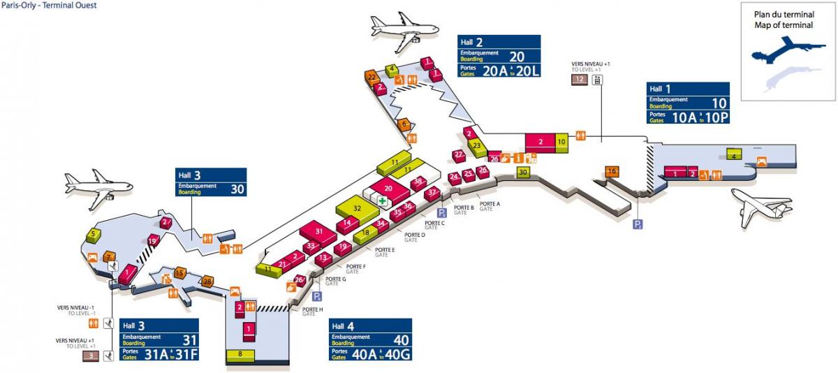 Térkép Nyugati Orly repülőtér
