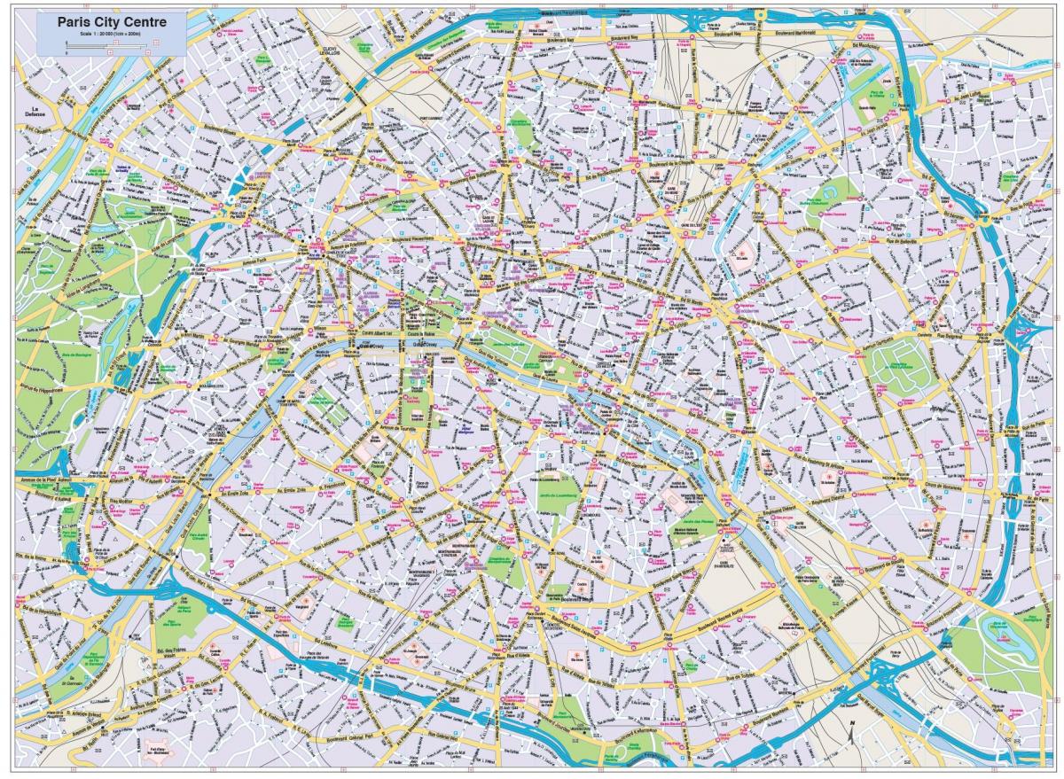 Térkép Paris city center
