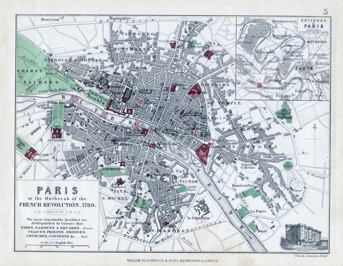 Térkép Párizs 1789