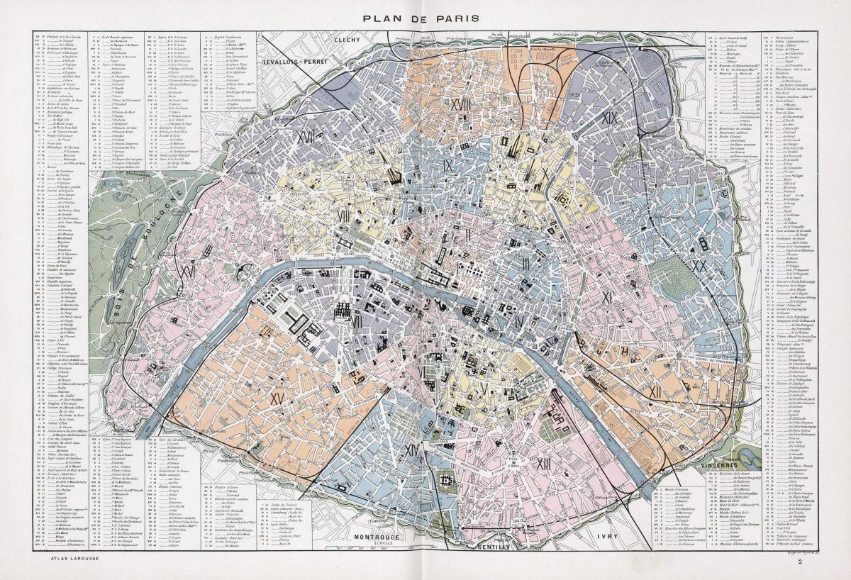 Térkép Paris 1900