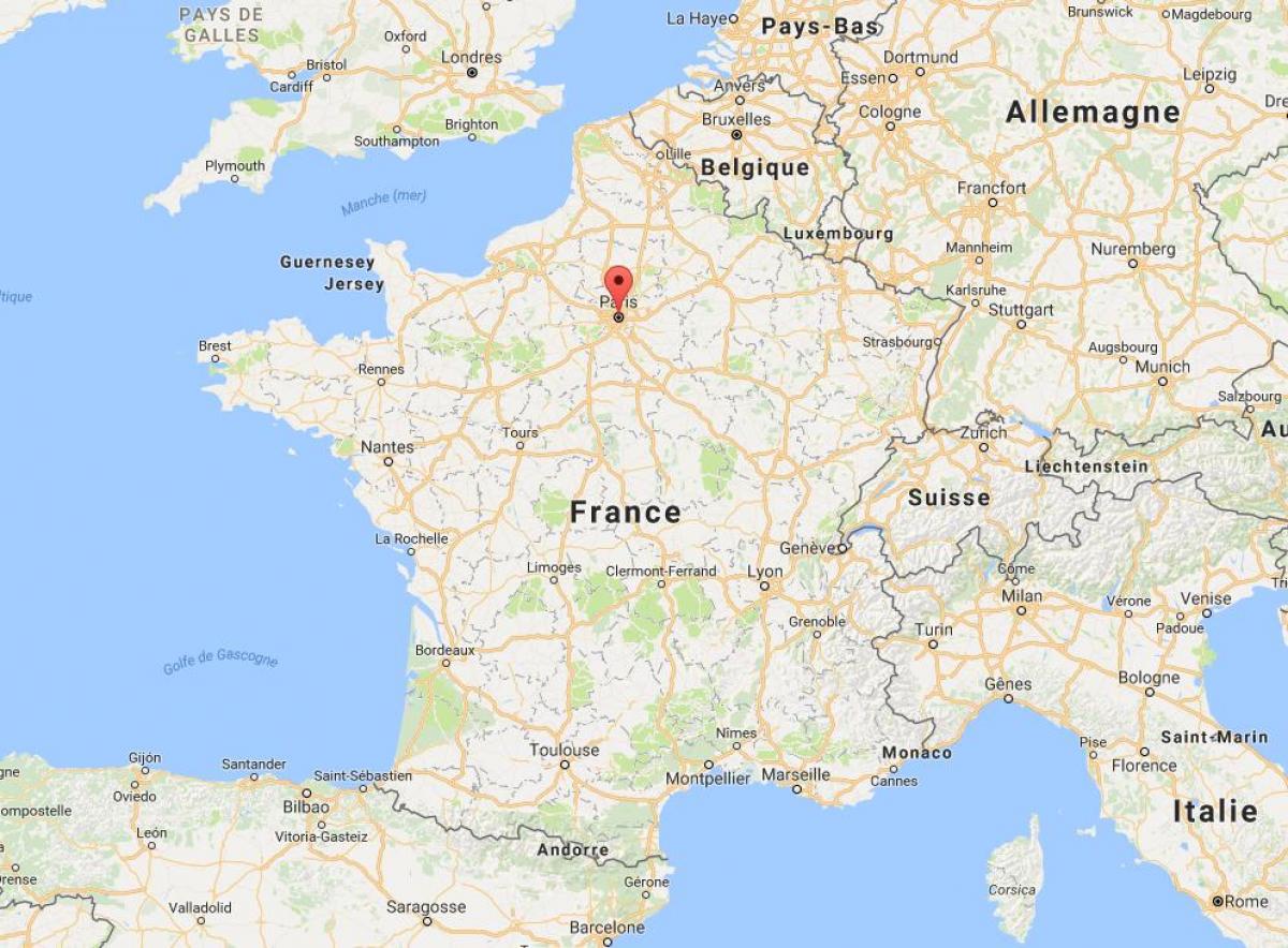 Térkép párizs a Franciaország térkép