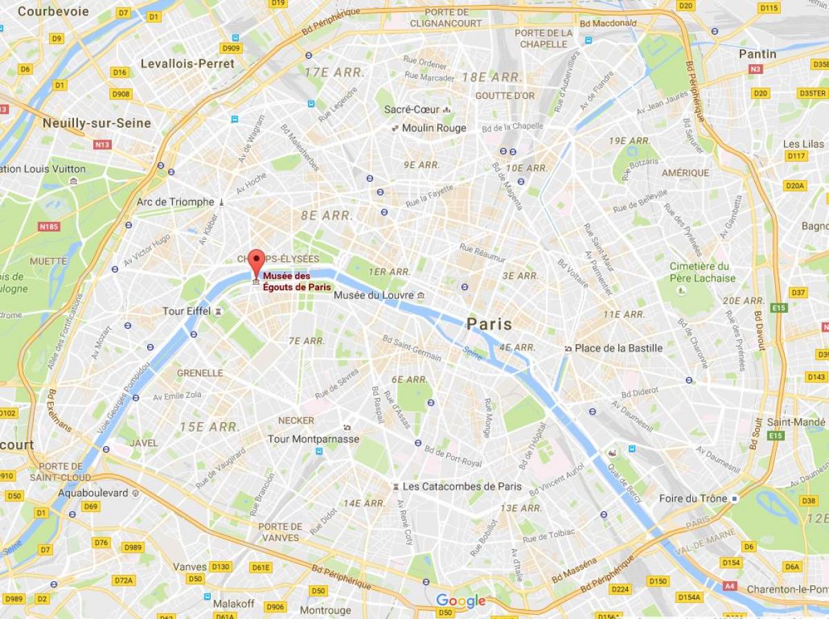 Térkép a Párizsi csatornák