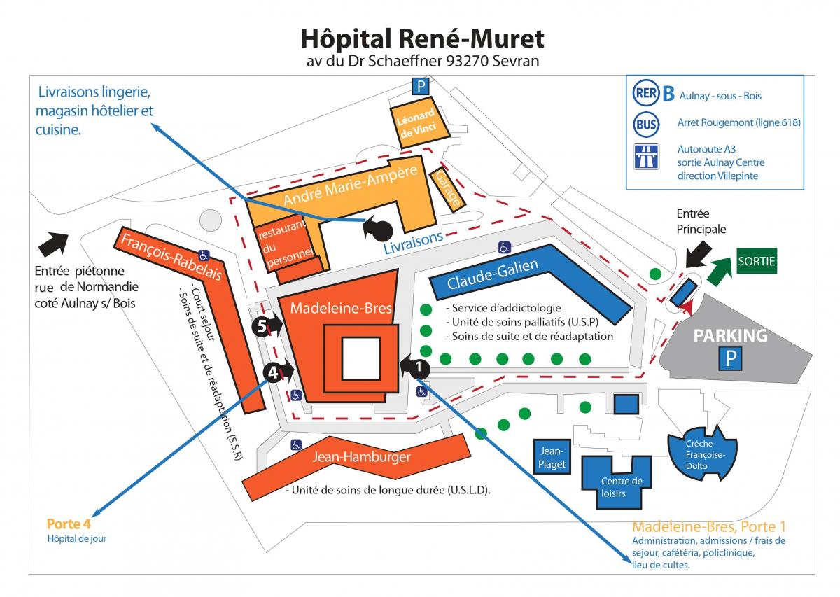 Térkép René-Muret kórház
