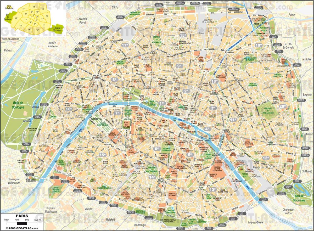 Térkép Párizs Utcáin