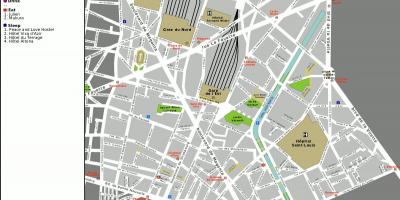 Térkép 10th arrondissement Párizs