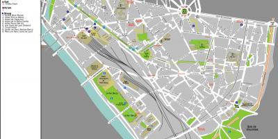 Térkép a 12 arrondissement Párizs