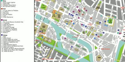 Térkép 4. kerületben található Párizsban