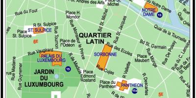 Térkép A Latin Negyed, Párizs