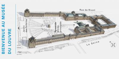 Térkép A Louvre Múzeum