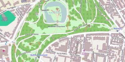 Térkép A Parc des Buttes-Chaumont