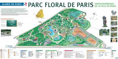 Térkép A Parc floral de Paris