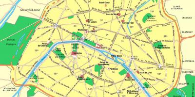 Térkép A párizsi állomások