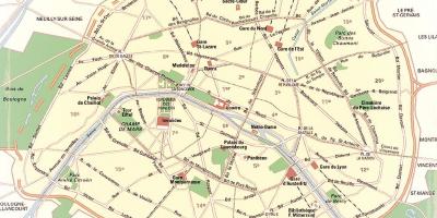 Térkép A Párizsi Parkok