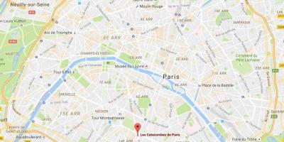 Térkép a Párizsi Katakombák