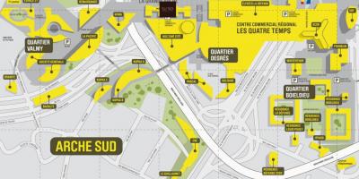 Térkép La Défense Dél-Arche