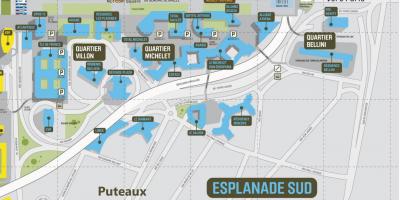 Térkép La Défense Dél-Esplanade