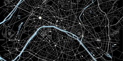 Térkép Párizs Fekete-Fehér