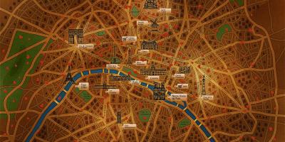 Térkép Párizs háttérkép