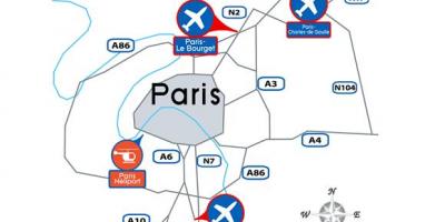 Térkép Párizs repülőtéri